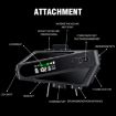 C6 IPX6 Waterproof Bluetooth Helmet Headset with LED & Soft/Hard Mics - 2