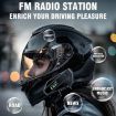C6 IPX6 Waterproof Bluetooth Helmet Headset with LED & Soft/Hard Mics - 4