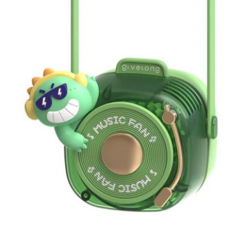 Givelong Pet DJ Lanyard Bladeless Neck Fan USB Rechargeable (Cool Dragon) - 1