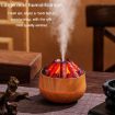 Simulated Charcoal Fire Night Light Humidifier USB Large Mist (Wood Grain) - 7