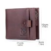 BULL CAPTAIN 038 RFID Anti-Theft Cowhide Wallet with ID Card Slot (Coffee) - 3