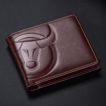 BULL CAPTAIN 0203 RFID Cowhide Wallet - Multiple Card Slots, Coffee - 1
