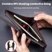 BULL CAPTAIN 0203 RFID Cowhide Wallet - Multiple Card Slots, Coffee - 6