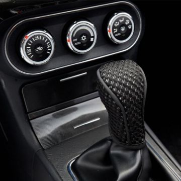 Universal Car Gearshift Cover - Manual Transmission Black Interior Accessory - 1