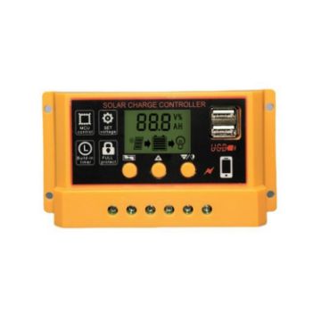 30A 12V/24V Solar Charge Controller with LCD Display for PV Systems - 1