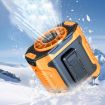 Portable Orange Waist & Neck Fan - 100 Speeds, Long Life, Outdoor Cooling - 1