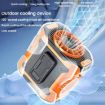 Portable Orange Waist & Neck Fan - 100 Speeds, Long Life, Outdoor Cooling - 4