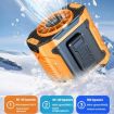 Portable Orange Waist & Neck Fan - 100 Speeds, Long Life, Outdoor Cooling - 5