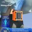 Portable Orange Waist & Neck Fan - 100 Speeds, Long Life, Outdoor Cooling - 8