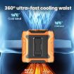 Portable Green Waist & Neck Fan - 100 Speeds, Long Life, Outdoor Cooling - 7