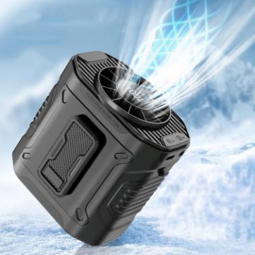 Portable Outdoor Waist & Neck Fan - 100 Speeds, Long Life, Black - 1