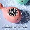 Pink IPX7 Waterproof Cartoon Whale LED Baby Bath Thermometer - 8