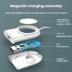 Portable USB Magnetic Wireless Charger for Apple Watch 1-10/SE (White) - 8