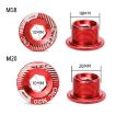 ENLEE M18 Blue Aluminum Bicycle Crank Cover Screws - 3