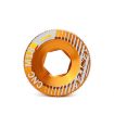 ENLEE M18 Gold Aluminum Bicycle Crank Cover Screws - 1