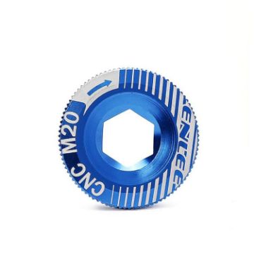 ENLEE M20 Blue Aluminum Bicycle Crank Cover Screws - 1