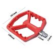 RACEWORK RK579 Gray Bicycle Wide Anti-slip Nylon Bearing Pedal Pair - 3