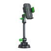 Green Square Clip Car Suction Cup Phone Holder for Front Glass Navigation - 1