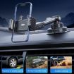 Green Square Clip Car Suction Cup Phone Holder for Front Glass Navigation - 9