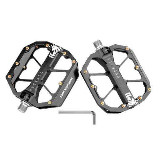 RACEWORK D029 CNC Triple Bearing Anti-slip Bicycle Pedals - Black - 1
