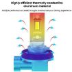 2pcs Mini H16 Direct Plug Car LED Headlight Bulb - White Light - 7
