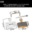 ZTTO 2 Pairs Metal Sintered Disc Brake Linings for Bike & Scooter 02D - 2