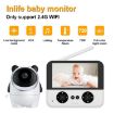 4.3" IPS HD Display 720P Baby Monitor with UK Plug - 2