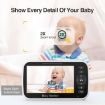5" LCD Screen Baby Monitor with Auto Night Vision - US Plug - 3