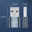 JINGHUA S505 USB2.0 Adapter - USB Male to Type-C Alloy Case - 3