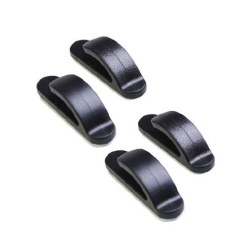 4pcs Set Black Hidden Car Seat Sticky Hooks - Multifunctional & Simple - 1