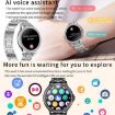 Gold Pink Silicone Strap Sports Smartwatch with Bluetooth Calling & AI Voice - 9