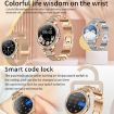 Gold Mesh & Silicone Strap Waterproof Sports Smartwatch with Bluetooth Calling - 2