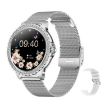 Silver Mesh & Silicone Strap Waterproof Sports Smartwatch with Bluetooth Calling - 1