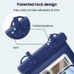 Waterproof Cell Phone Bag IPX8 30m Touch Screen Case with Armband Navy - 6