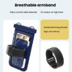 Waterproof Cell Phone Bag IPX8 30m Touch Screen Case with Armband Navy - 7