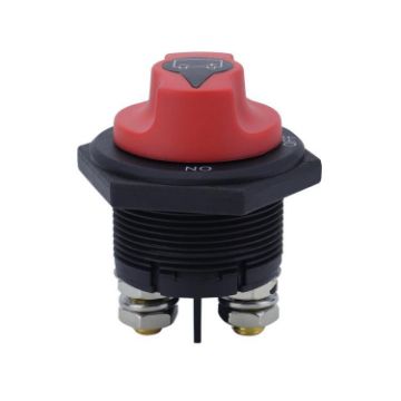 200A DC Brass RV Yacht Battery Switch - Leak-proof, Black, Non-removable - 1