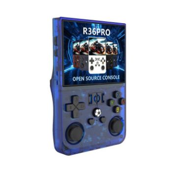 64G Portable Open Source GBA/FC Arcade Handheld Console - Transparent Blue - 1