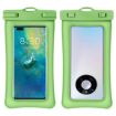 Green TPU Dual Airbag Floating Waterproof Phone Pouch for Diving & Swimming - 2