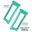 Green TPU Dual Airbag Floating Waterproof Phone Pouch for Diving & Swimming - 6