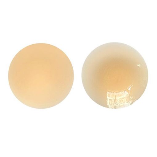 Ultra-thin Invisible Silicone Breast Stickers, 10cm Natural Skin Tone - 1