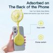 Yellow Mini Suction Cup USB Rechargeable Portable Folding Desktop Fan - 4