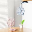 Yellow Mini Suction Cup USB Rechargeable Portable Folding Desktop Fan - 8