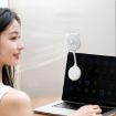 Yellow Mini Suction Cup USB Rechargeable Portable Folding Desktop Fan - 9