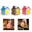 500ML Mini Snow House Humidifier USB Snowman Light, Plug-in Blue - 3