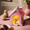 500ML Mini Snow House Humidifier USB Snowman Light, Plug-in Blue - 8
