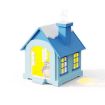 Portable 500ML Snow House Humidifier USB Snowman Light, Rechargeable Blue - 1