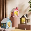 500ML Mini Snow House Humidifier USB Snowman Light, Rechargeable Brown - 2