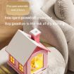 500ML Mini Snow House Humidifier USB Snowman Light, Rechargeable Brown - 7