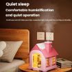 500ML Mini Snow House Humidifier USB Snowman Light, Rechargeable Brown - 9