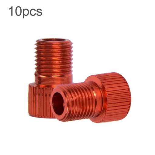 ZTTO 10pcs Presta to Schrader Valve Converter Kit for Bikes - Red - 1